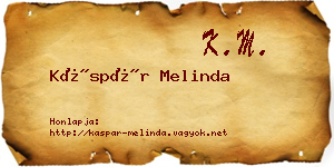 Káspár Melinda névjegykártya